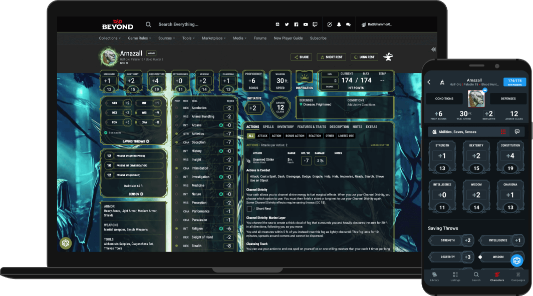 D&D Beyond Character Sheet