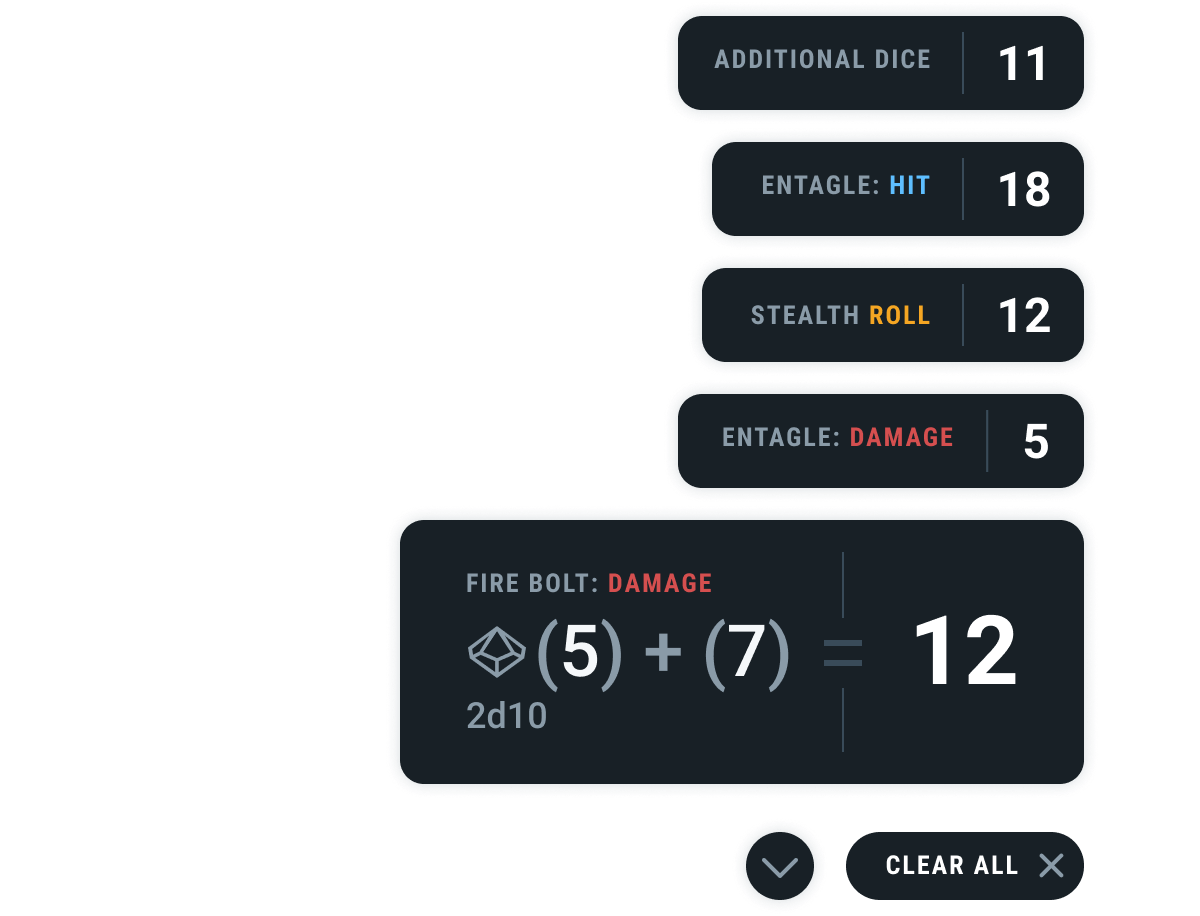 Fireball Roll Result