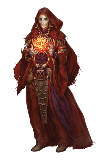 A Mage of High Sorcery wearing red robes