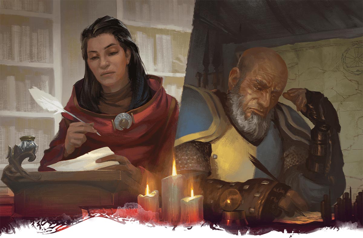 Two scholars play D&D by writing letters to one another