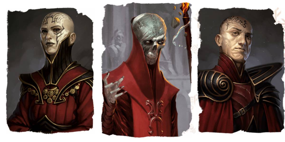 3 Retratos de Magos Vermelhos