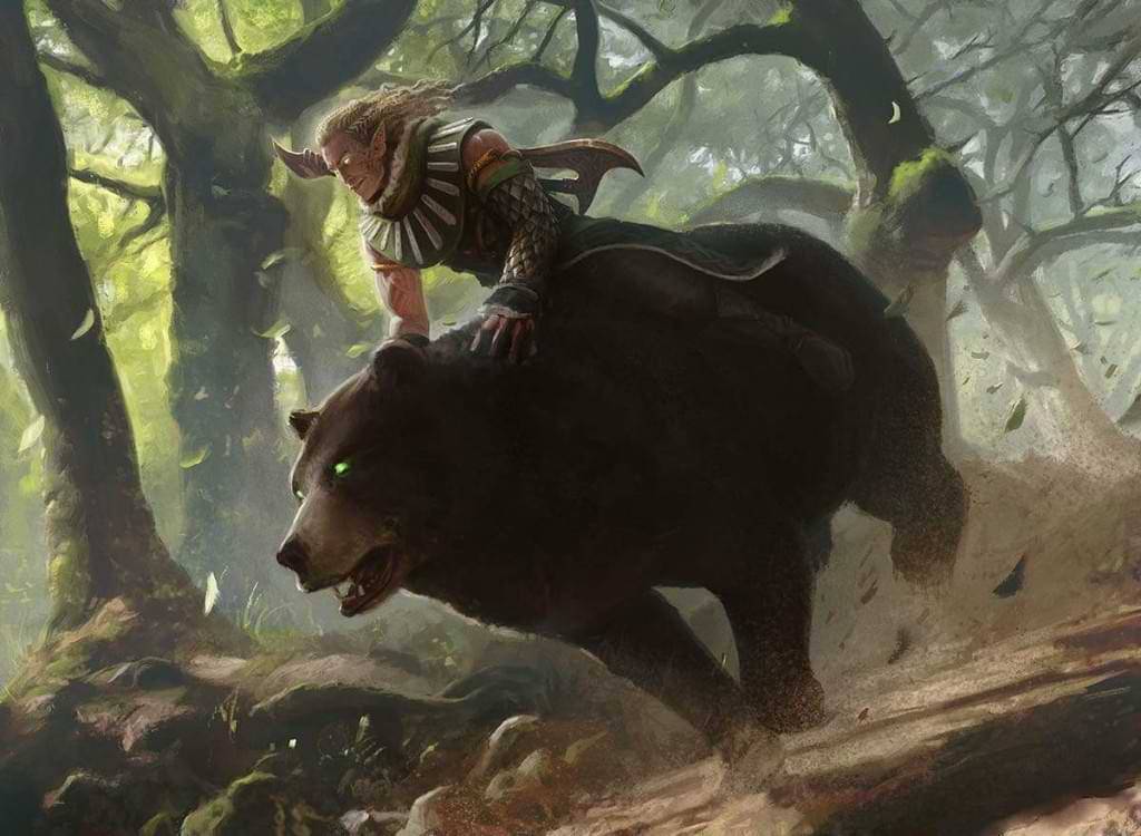 A Circle of the Shepherd druid riding a summoned bear