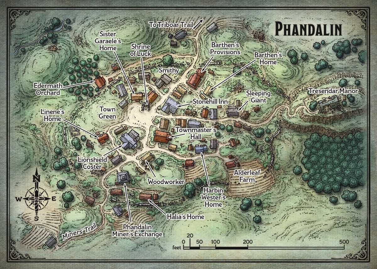 A map of Phandalin