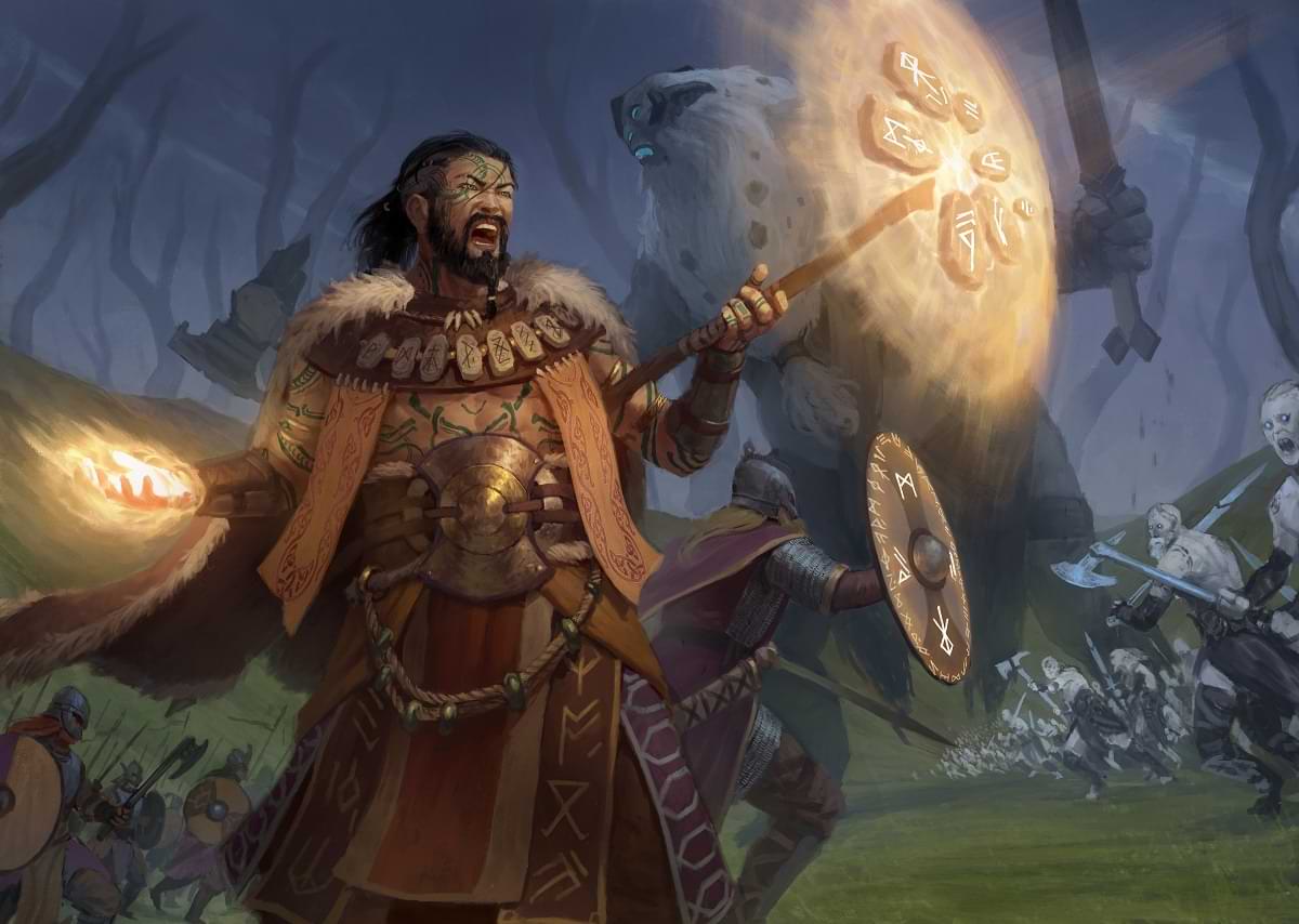 A cleric warrior harnesses the power of their deity in battle