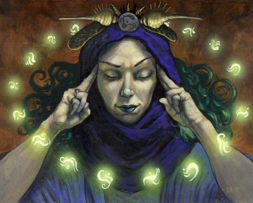 A spellcaster using detect thoughts
