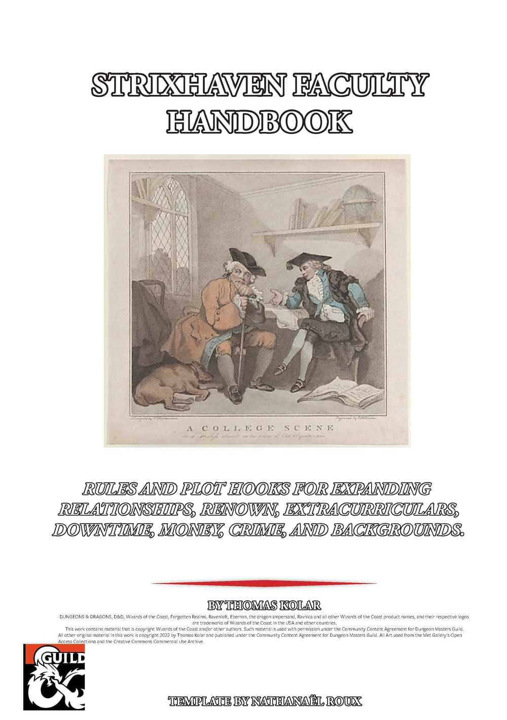 Cover art reads, "Strixhaven Student Prospectus."