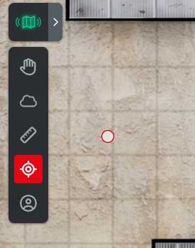 Screenshot of the Point tool in use in D&D Beyond Maps