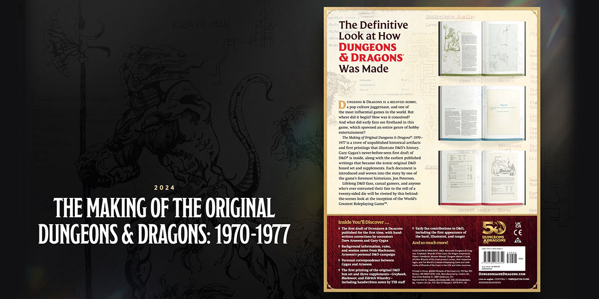 An introductory page to The Making of the Original Dungeons & Dragons: 1970-1977. It details what you'll find in the book.