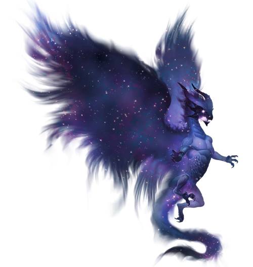A void dragon with scales like the night sky.