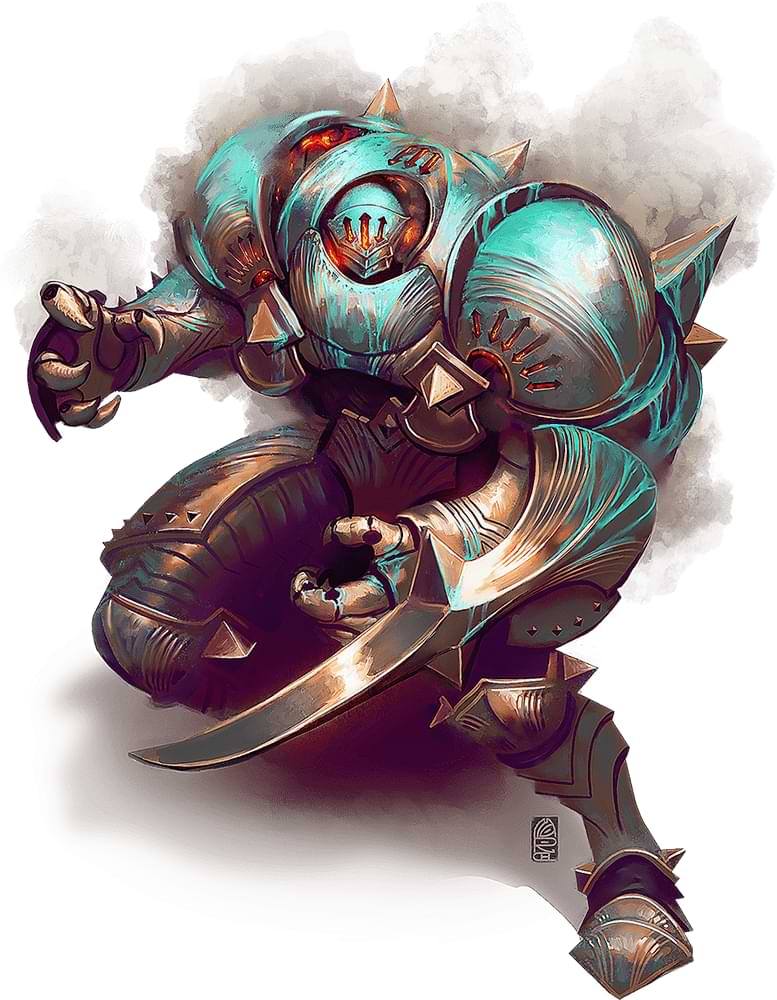 Heavy armor with an armblade houses a Specter.