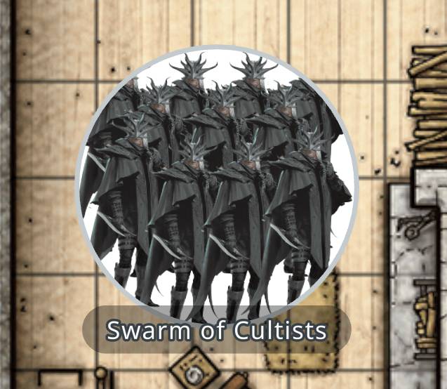 Multiple cultists in a single token.