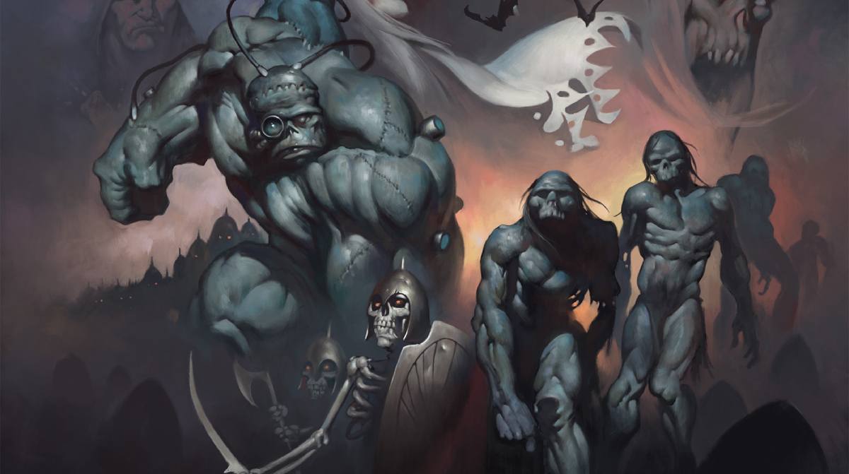 A horde of undead zombies and skeletons.
