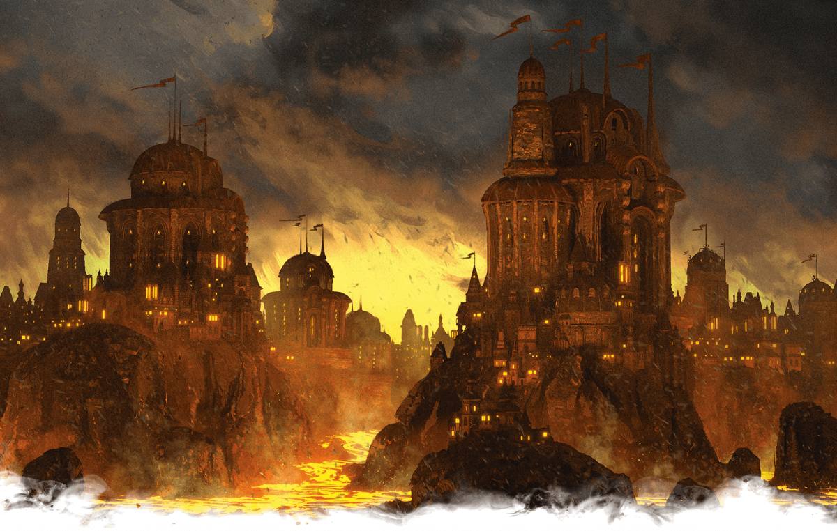 EVERNIGHT IS A DISMAL MIRROR IN THE SHADOWFELL OF THE CITY OF NEVERWINTER. THE SUN NEVER SHINES HERE, AND ASHEN FOG CHOKES THE SKY