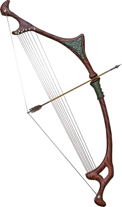 A bow with multiple instrumental strings