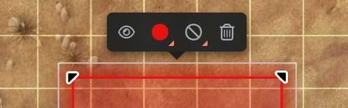 Menu options after selecting an overlay.
