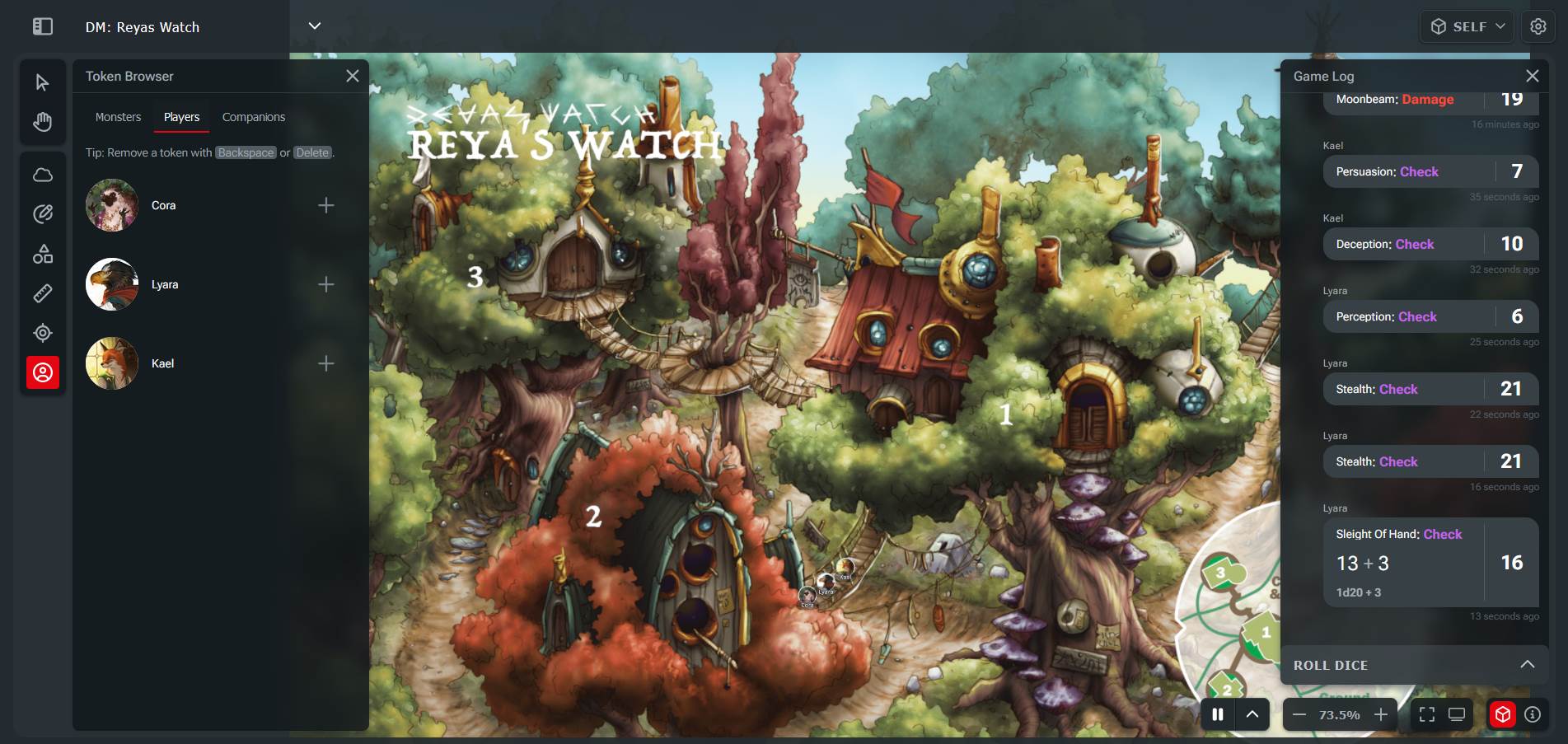 A screenshot of the bustling tree city of Alderhart