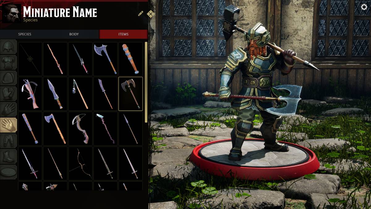 A screenshot of the Sigil mini builder