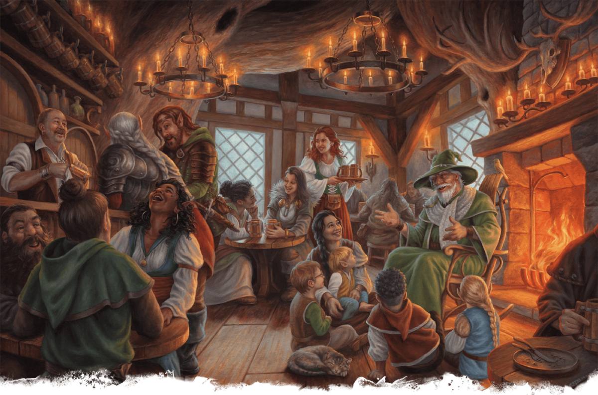 In the Dragonlance setting, Tanis and Tika call their local inn home: a place to see familiar faces like Fizban the Fabulous