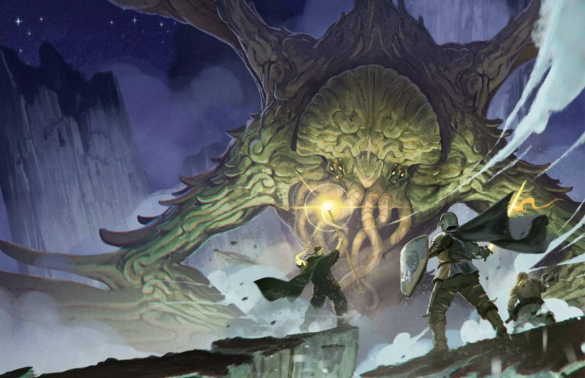 A series of adventurers facing off against the great Cthulhu