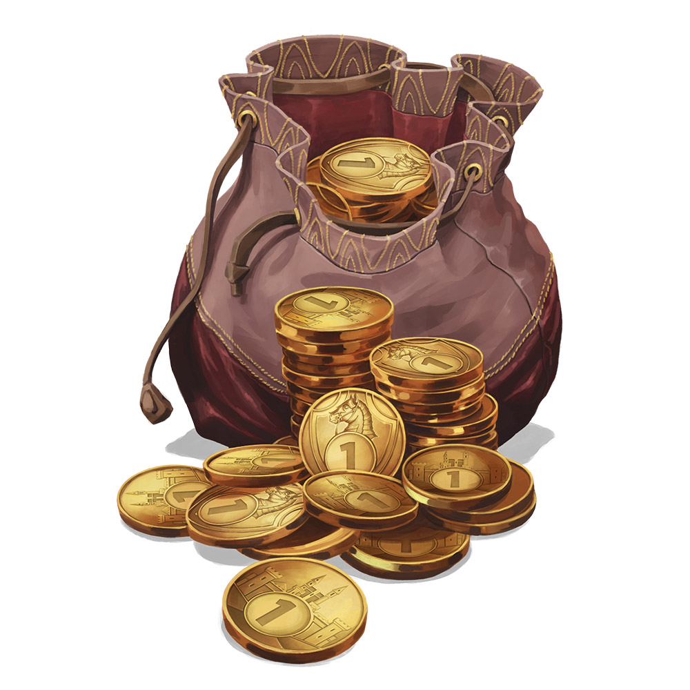 A purse of gold coins