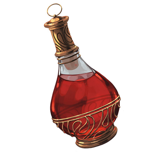 A red health potion