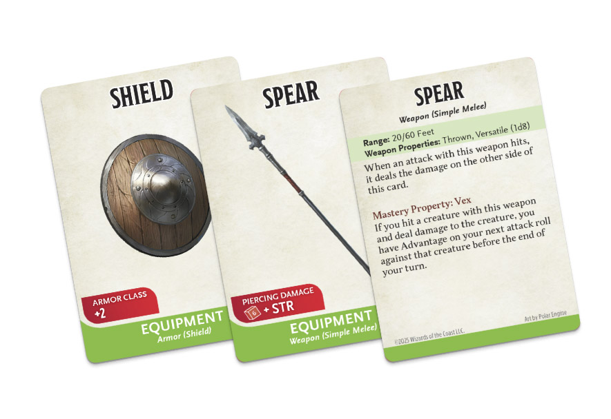Equipment cards