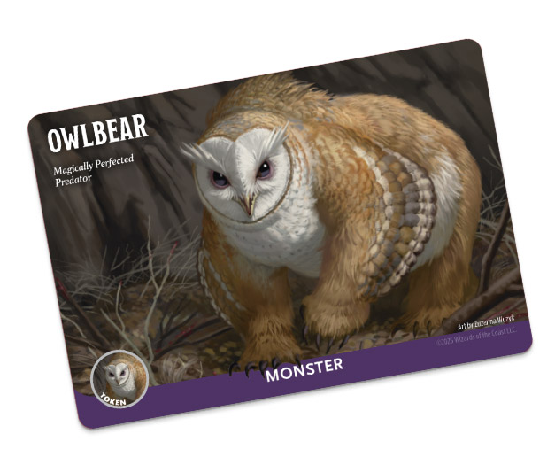 An Owlbear monster card