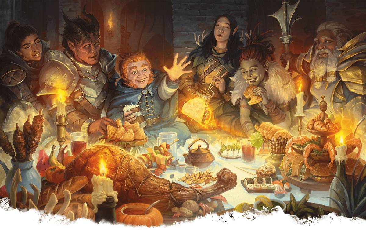 The spell Heroes' Feast prepares adventurers for greatness