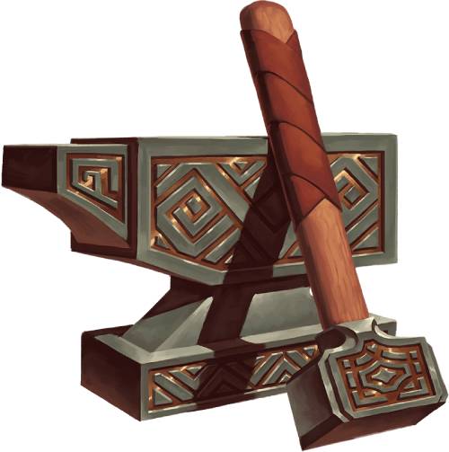 A hammer and anvil