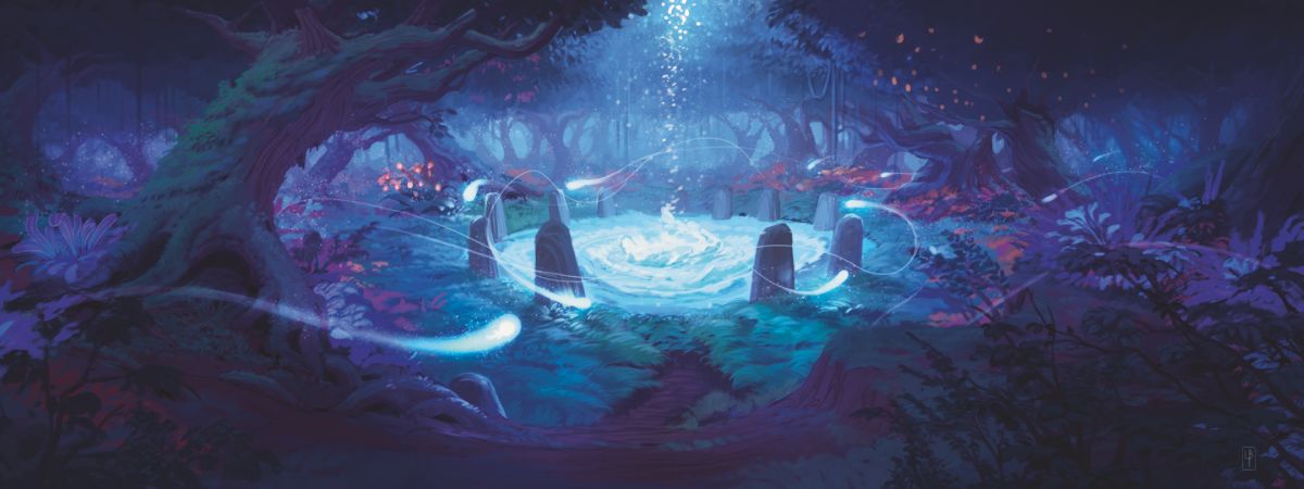 A moonlit Druid's Grove