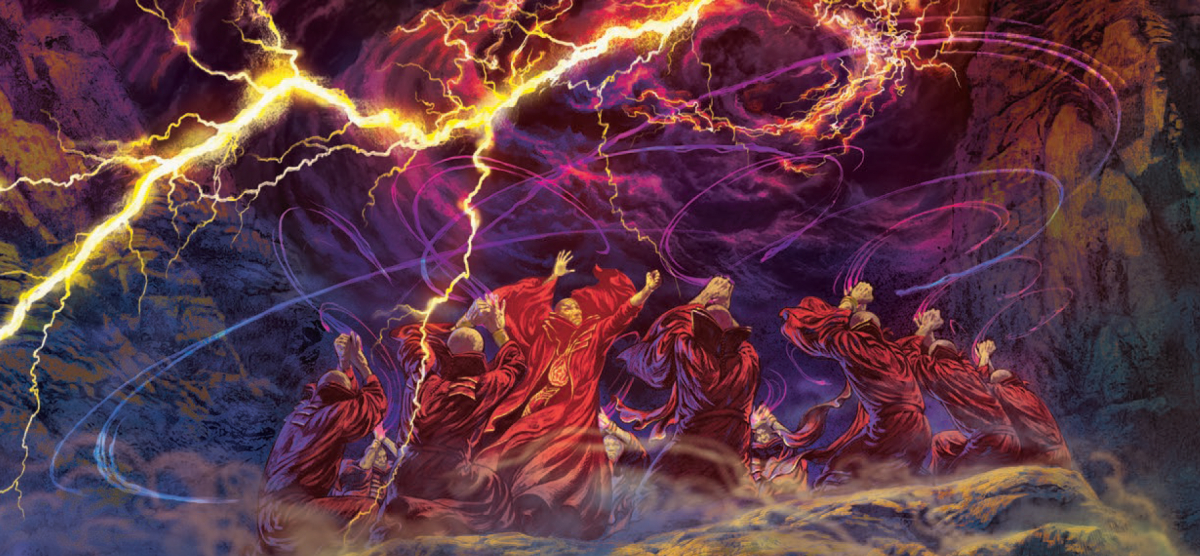 Red Wizards using Circle Magic to enhance their Doomtide spell