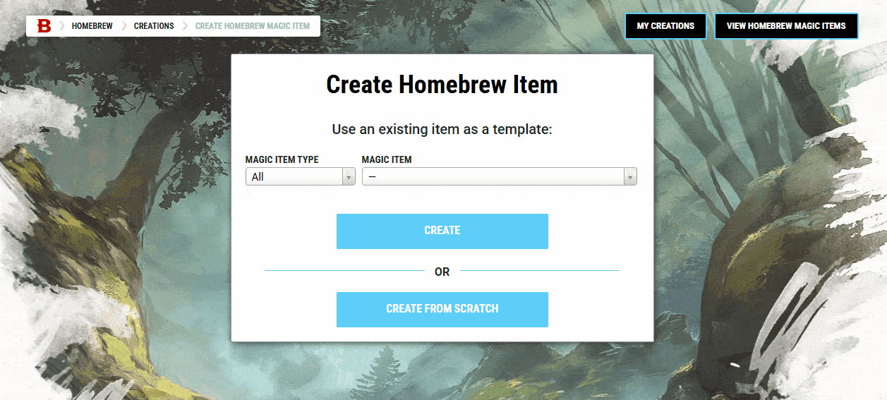 A gif of using the homebrew tool