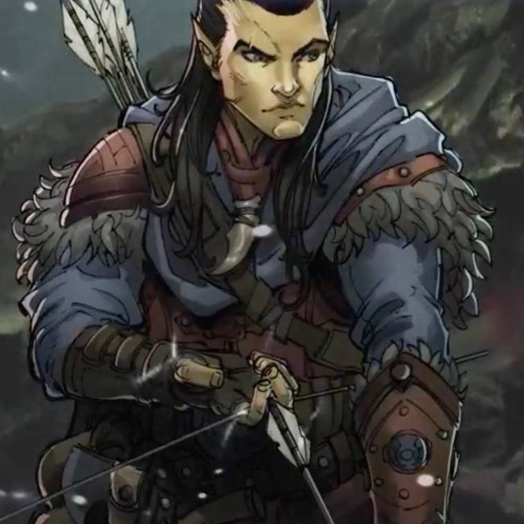 Christian Navarro as Eloin Emberleaf the Winter Walker ranger