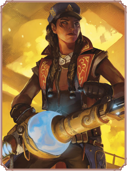 Artillerist Artificer commanding an eldritch cannon