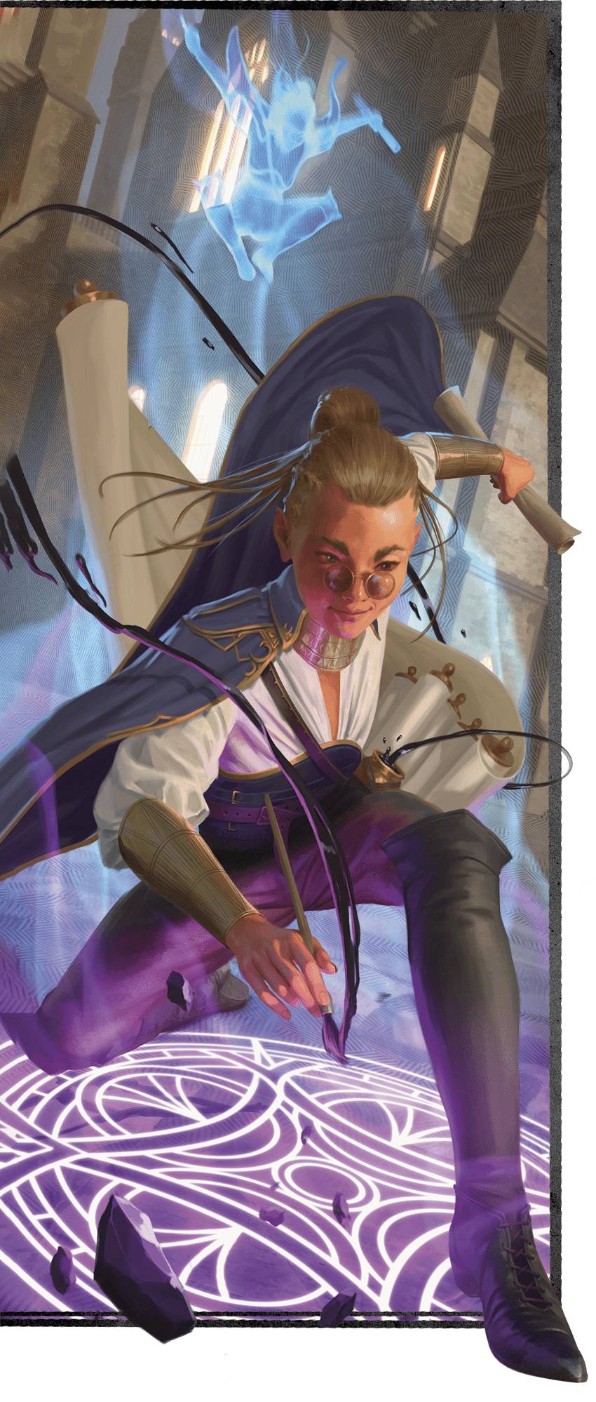Cartographer Artificer holding a glowing magical map