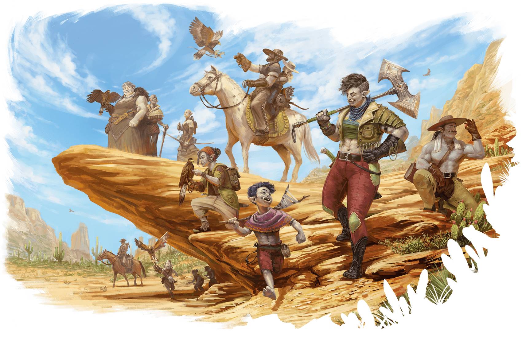 A variety of orcish people