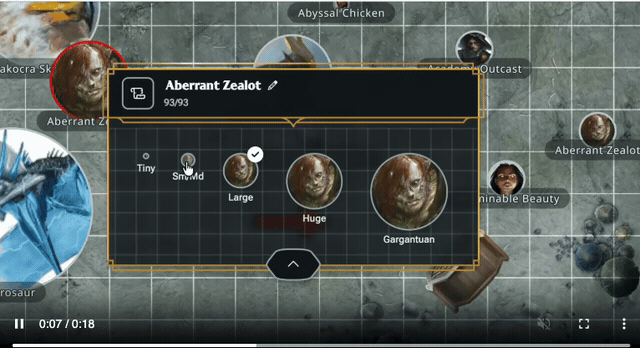 token resize