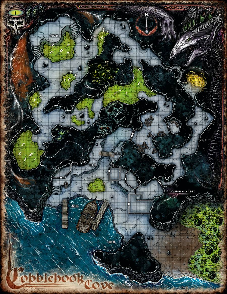 A map of cobblehook cove