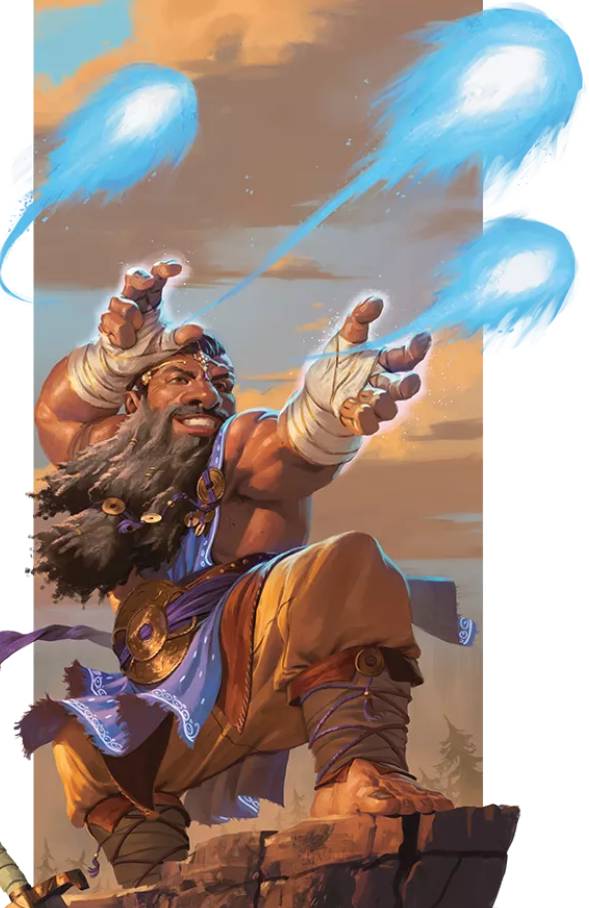 A Warrior of the Mystic Arts monk blending spellcasting with martial strikes