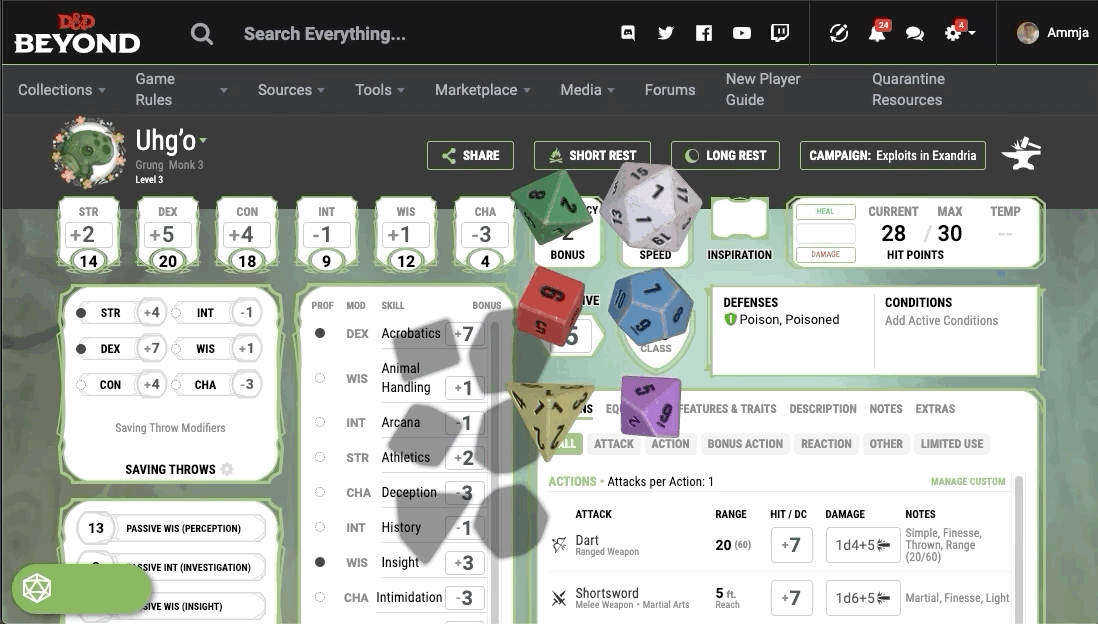 Old School Dice Set