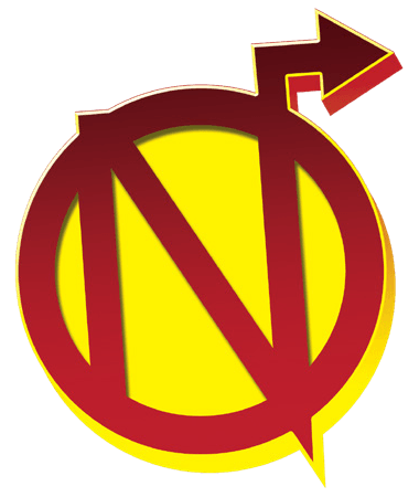 The Nerdarchy logo, which is a red letter N on a yellow background.