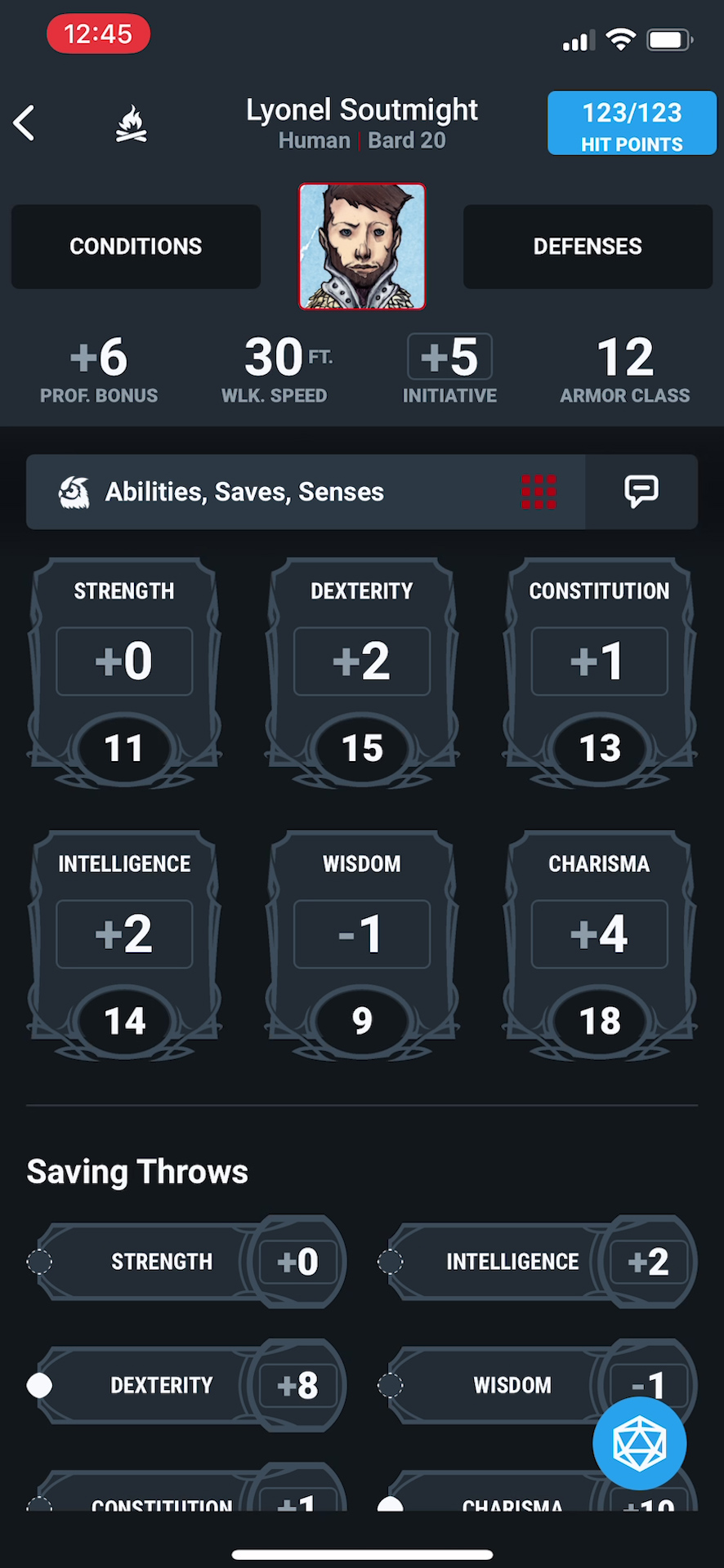 D&D Beyond app