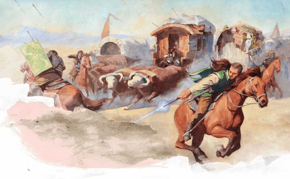 Mounted combat in a western setting