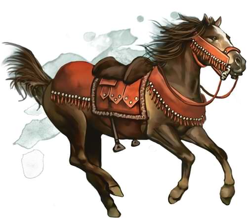 Riding horse artwork