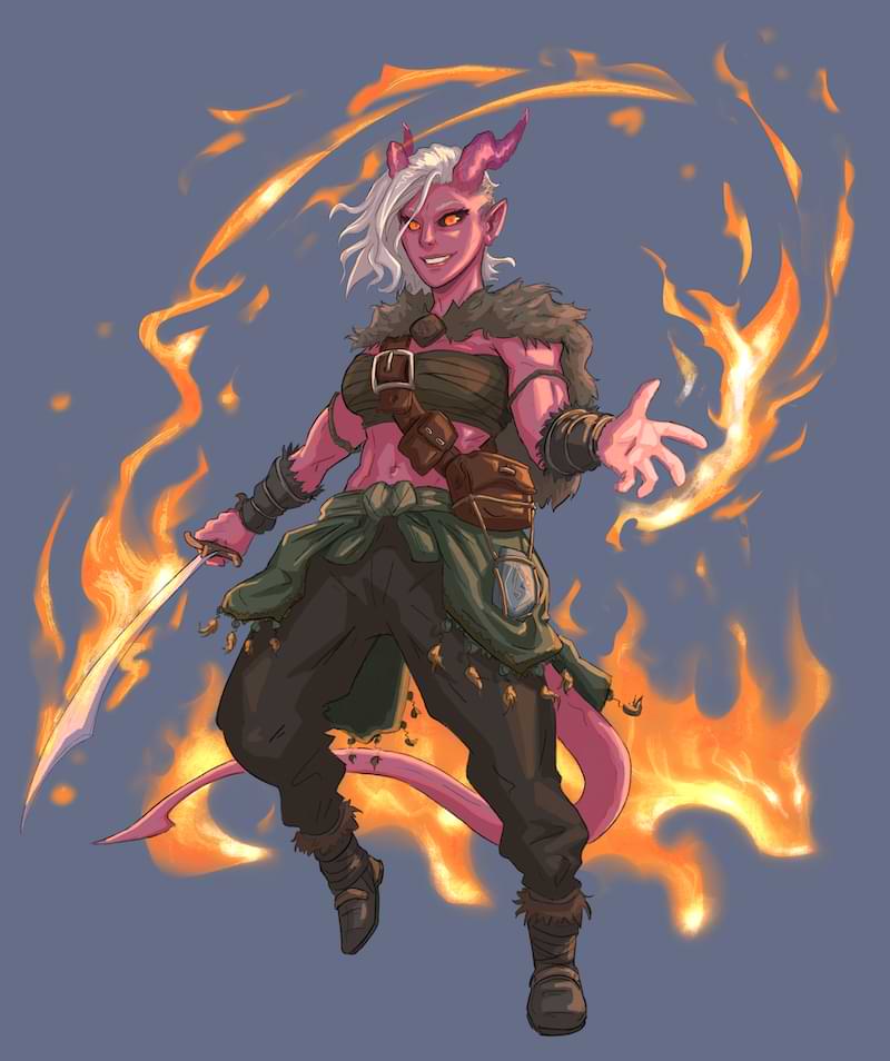 Wildfire druid artwork