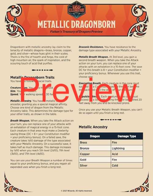 5E Metallic dragonborn preview