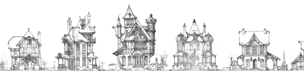 Barovia village art from Curse of Strahd