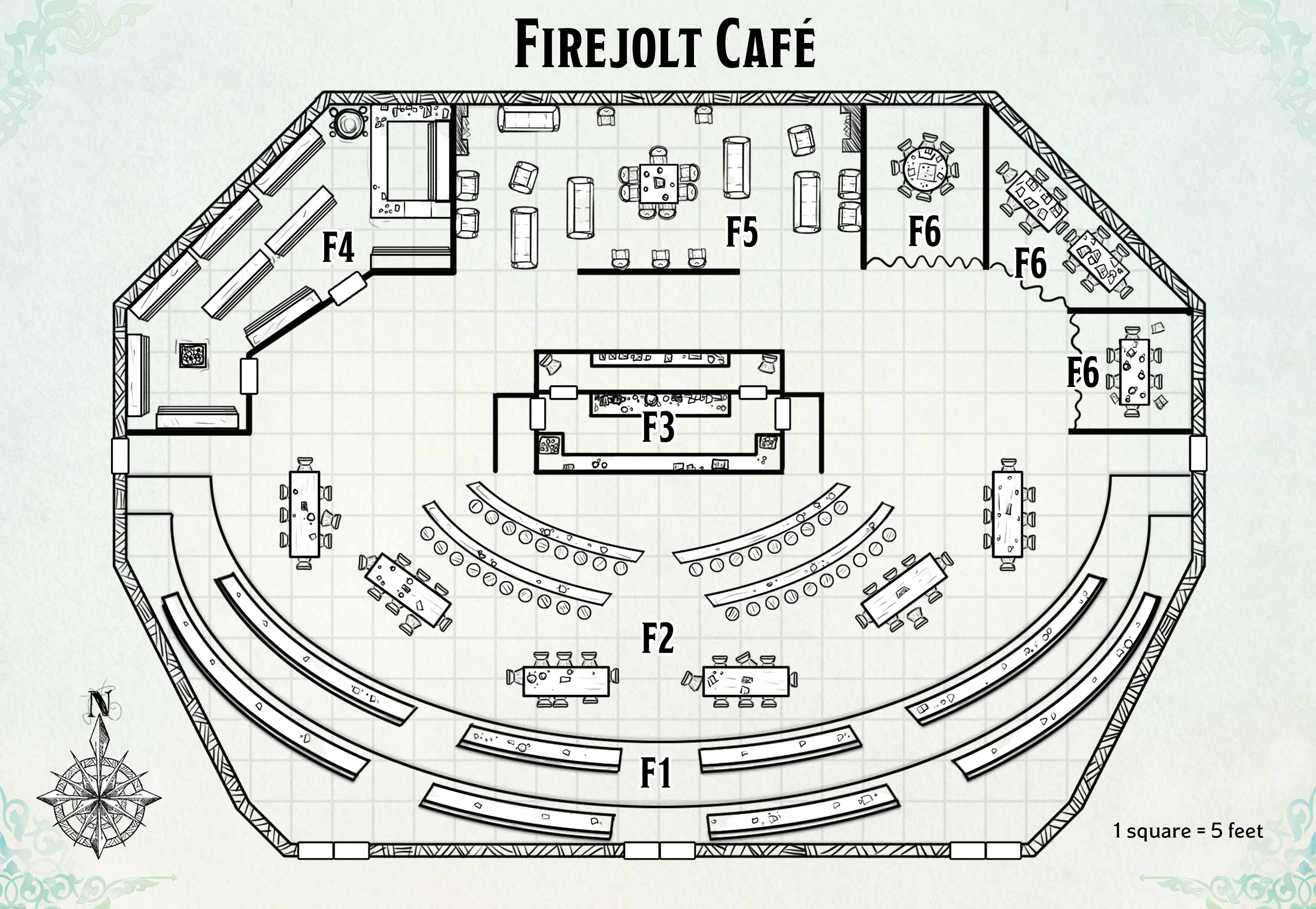 Firejolt Cafe map from Strixhaven: A Curriculum of Chaos