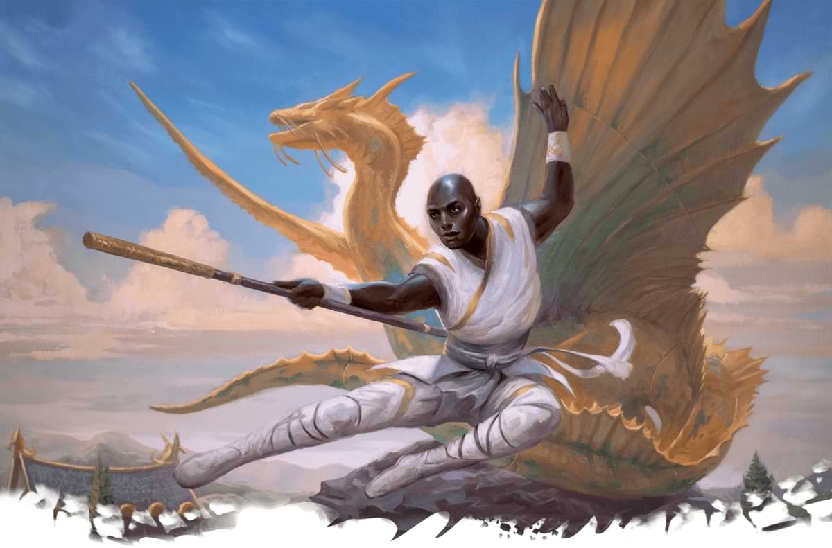 Way of the Ascendant Dragon monk artwork from Fizban's Treasury of Dragons