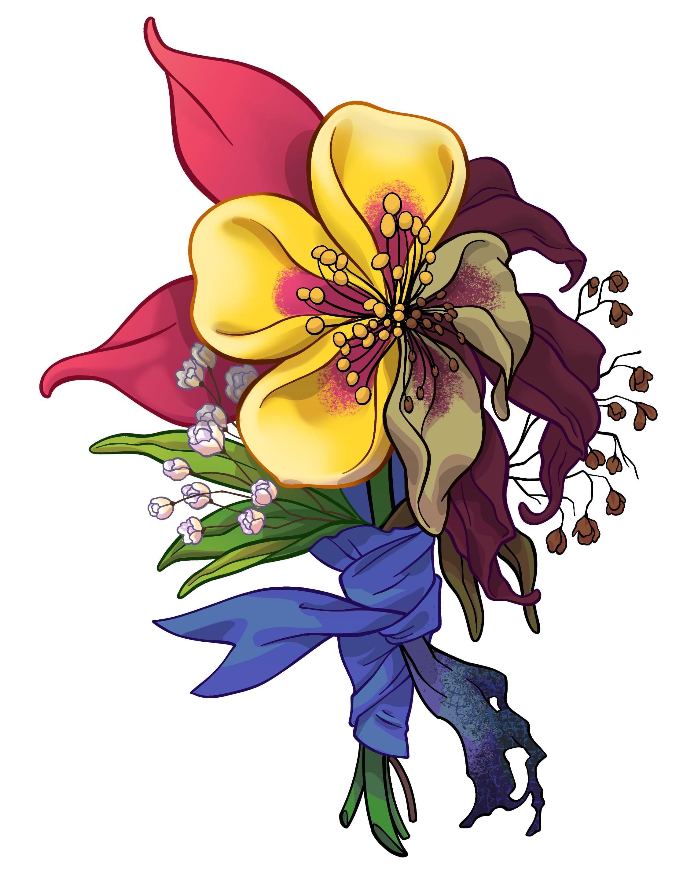 Boutonniere of boons and blessings art